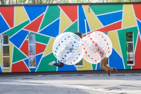 Бампербол - футбол в зорбах